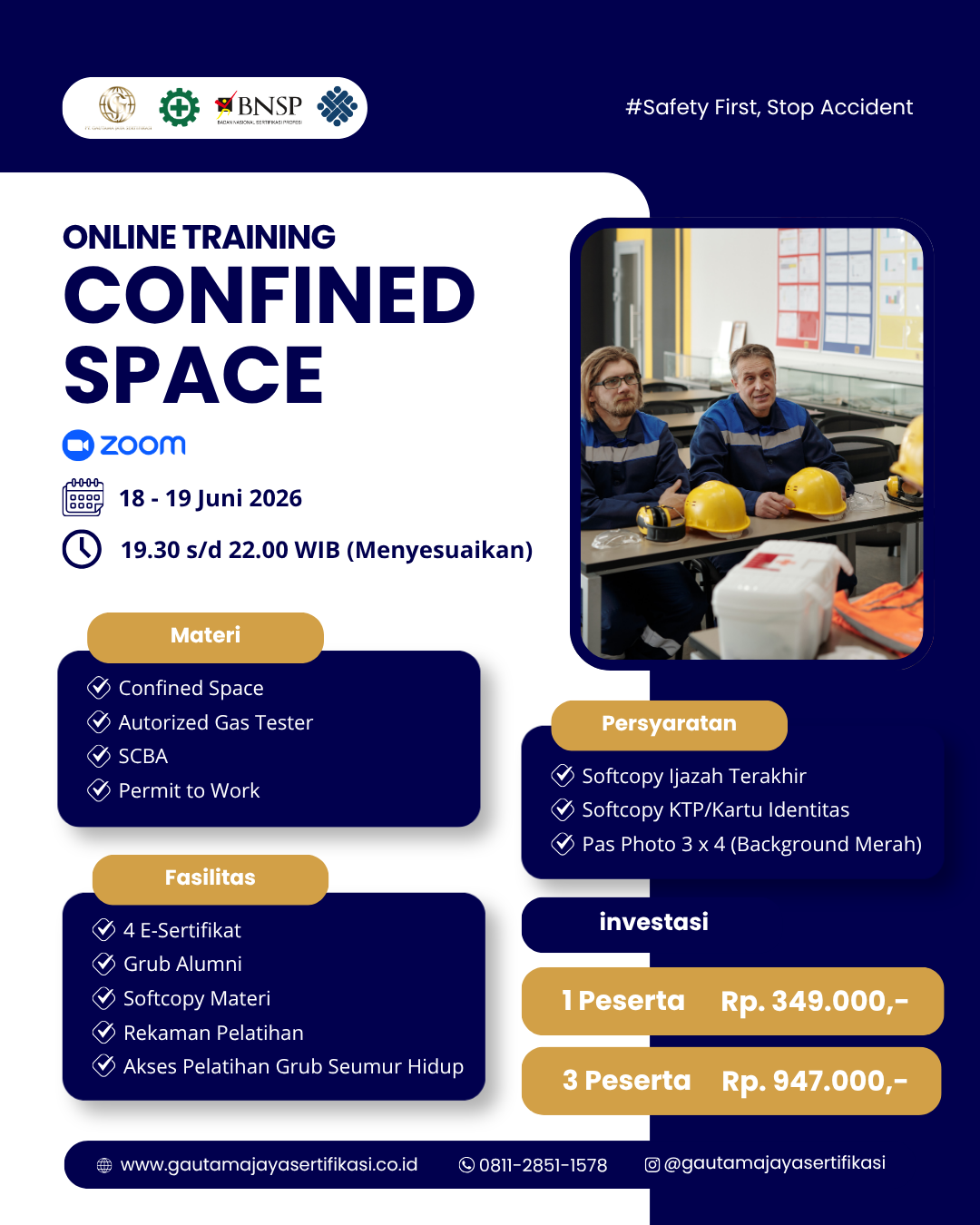Online Training Confined Space