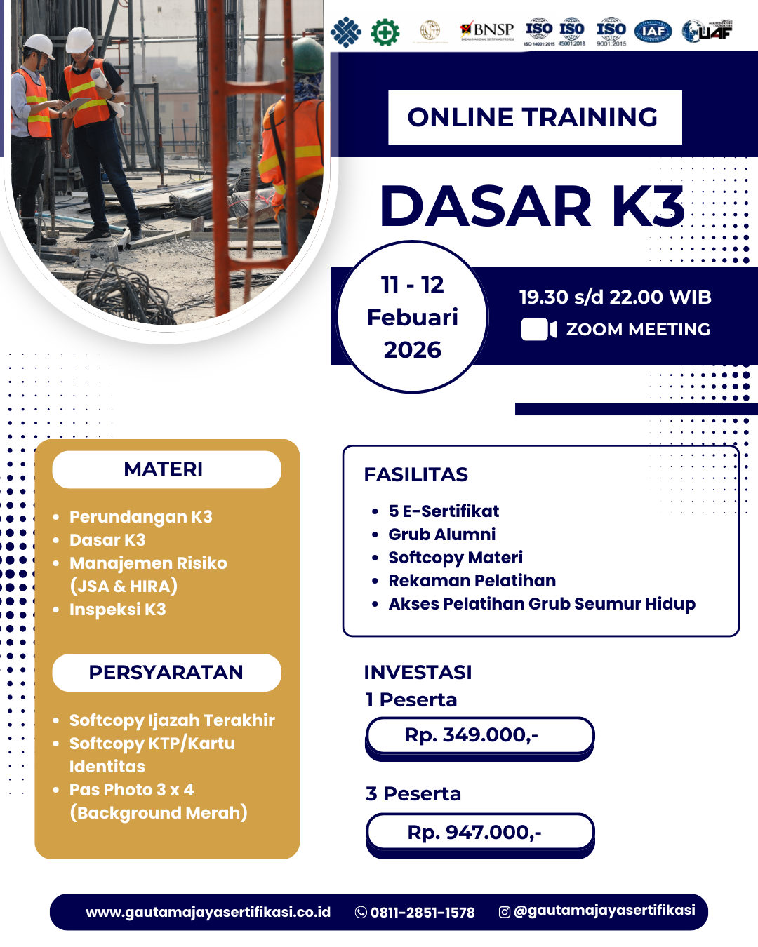 Online Training Dasar K3 