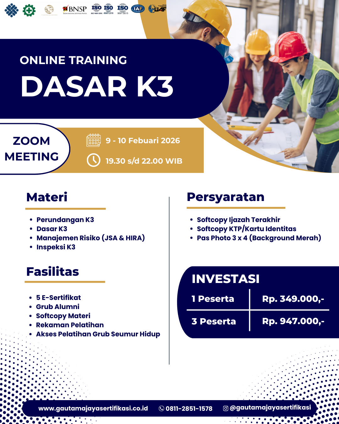 Online Training Dasar K3 