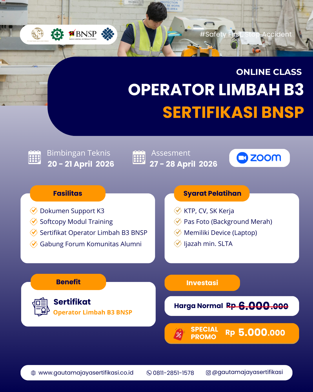 Operator Limbah B3 Sertifikasi BNSP