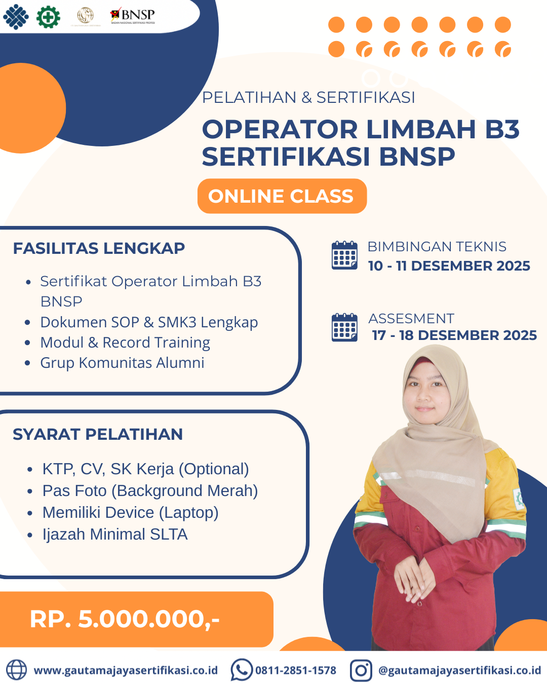 Operator Limbah B3 Sertifikasi BNSP