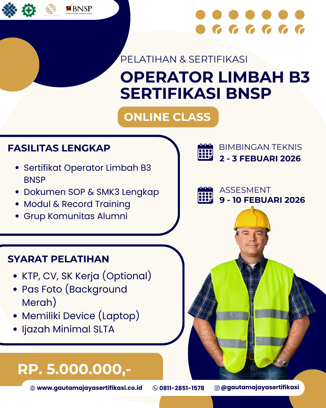 Operator Limbah B3 Sertifikasi BNSP