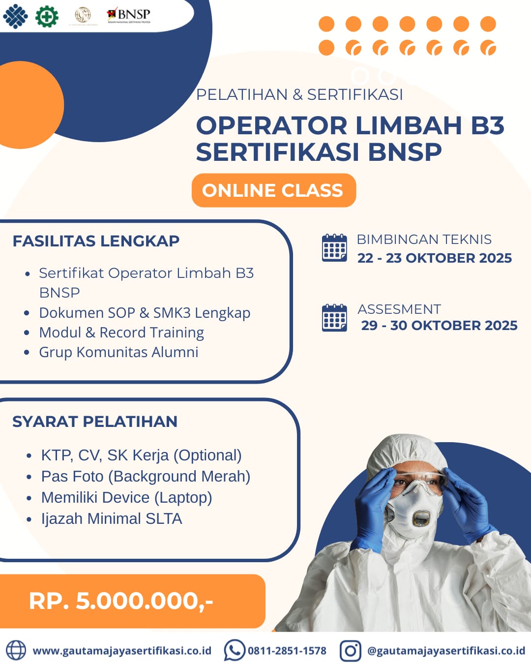 Operator Limbah B3 Sertifikasi BNSP