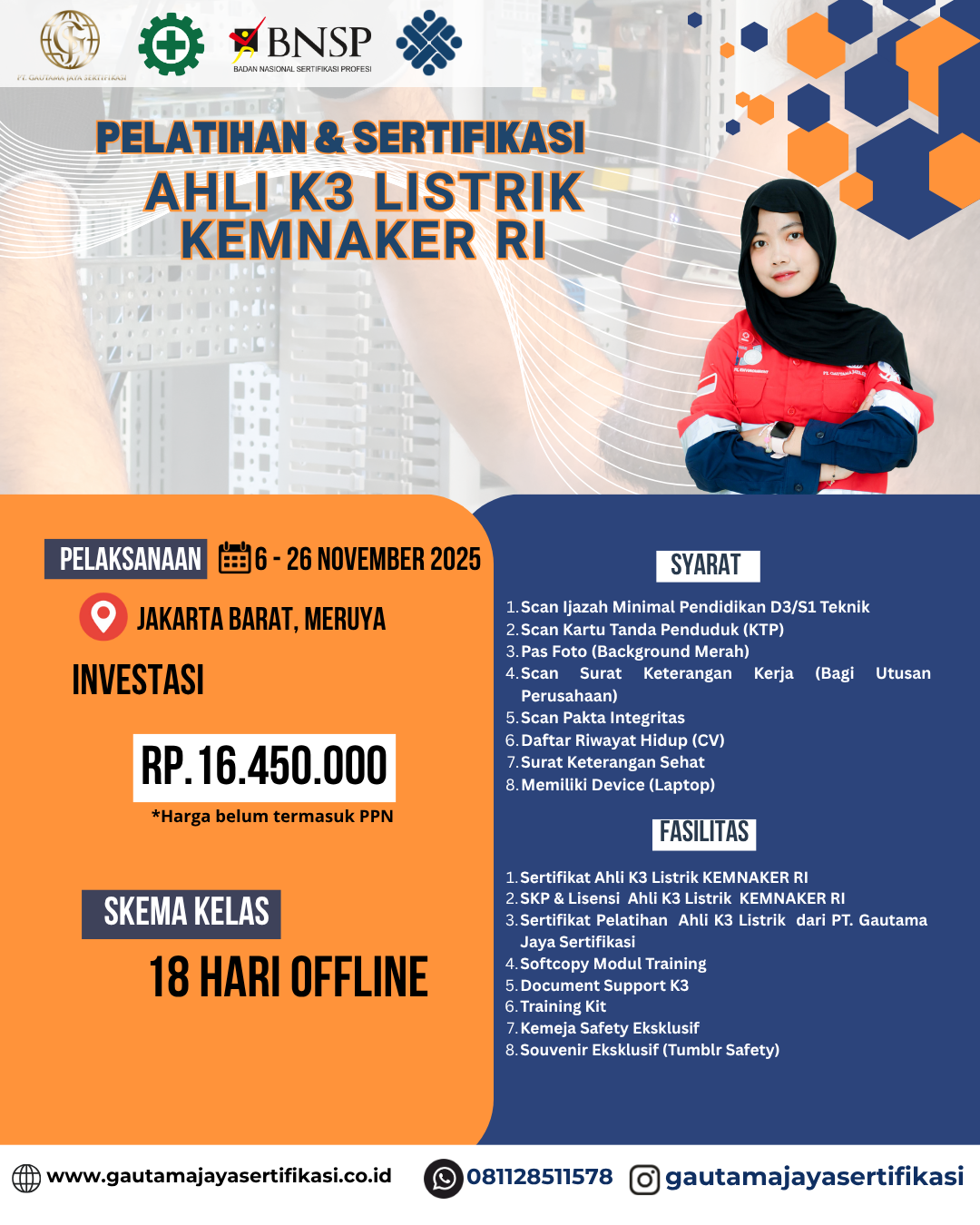 Pelatihan & Sertifikasi Ahli K3 Listrik Kemnaker RI