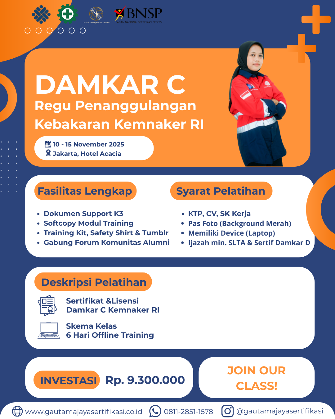 Pelatihan & Sertifikasi DAMKAR C – Regu Penanggulangan Kebakaran Kemnaker RI