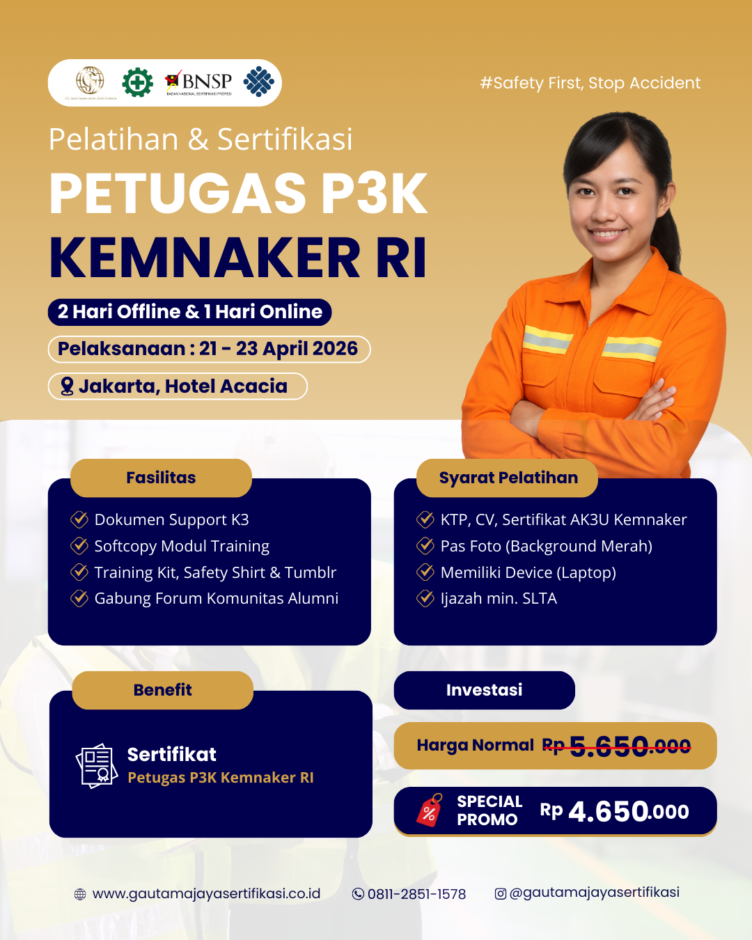 Pelatihan & Sertifikasi Petugas P3K Kemnaker RI