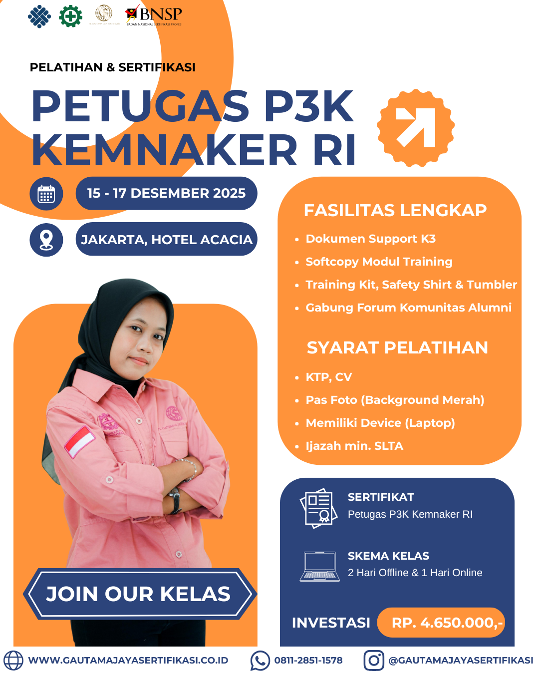Pelatihan & Sertifikasi Petugas P3K Kemnaker RI