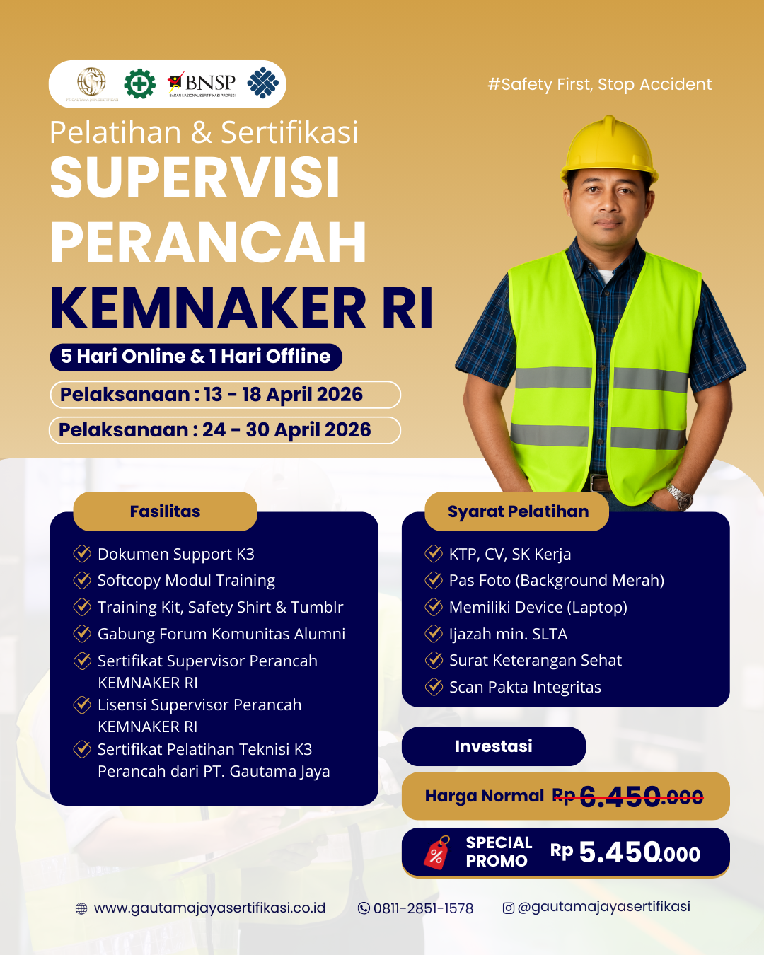 Pelatihan & Sertifikasi Supervisor Perancah Kemnaker RI