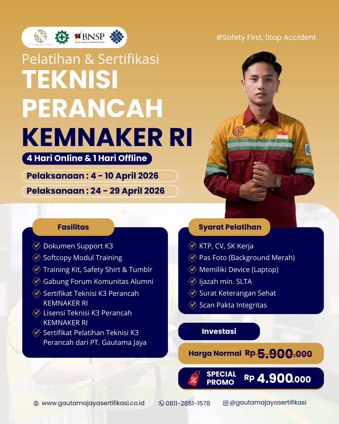 Pelatihan & Sertifikasi Teknisi K3 Perancah Kemnaker RI
