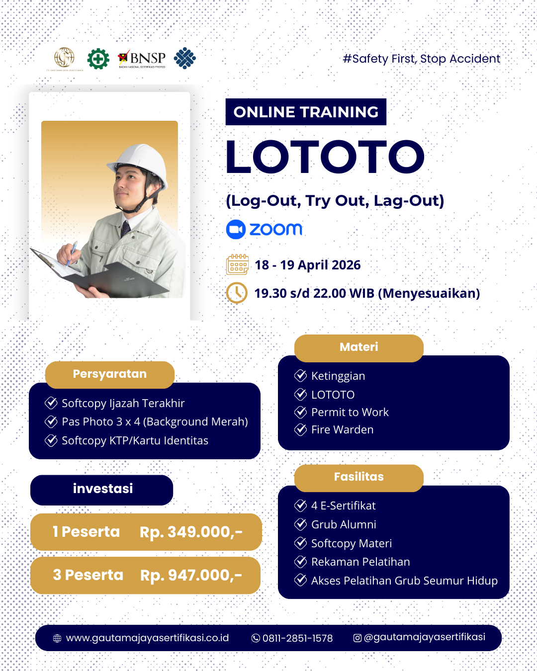 Pelatihan Online Training LOTOTO (Log-Out, Try Out, Lag-Out)