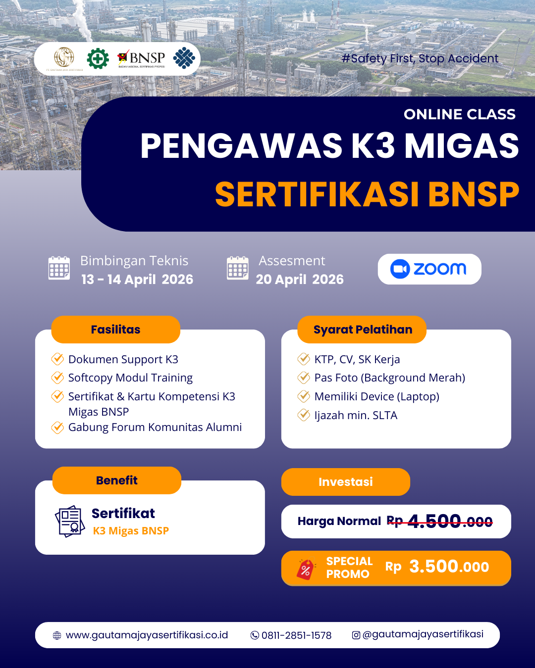 Pengawas K3 Migas Sertifikasi BNSP