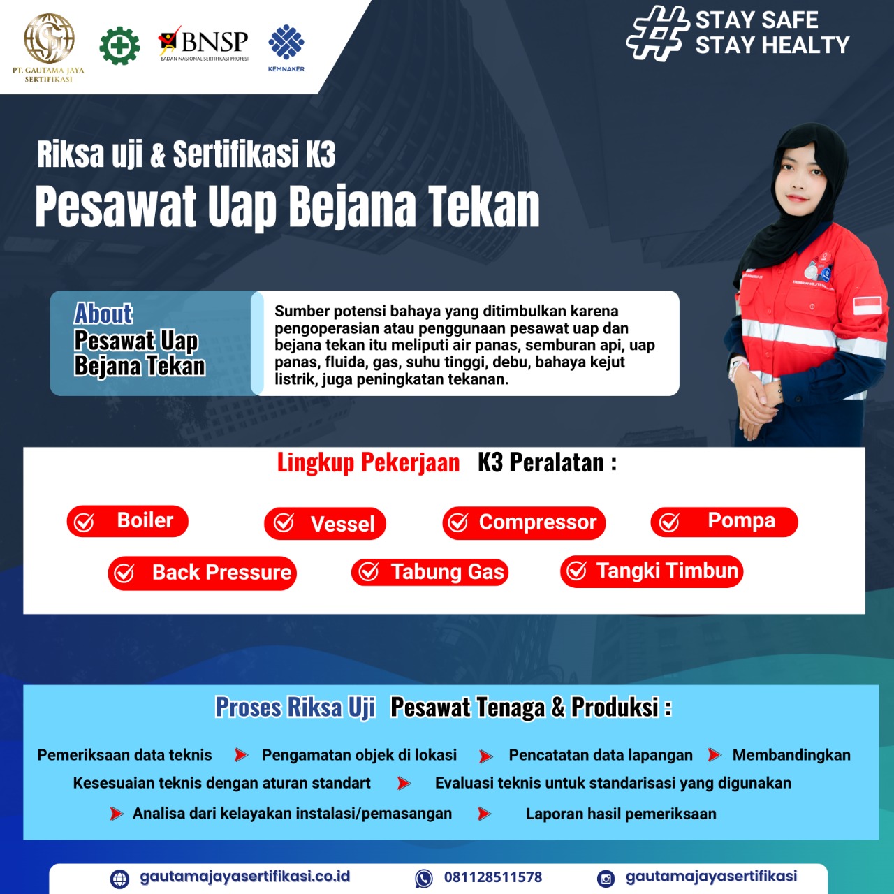 Riksa Uji & Sertifikasi K3 – Pesawat Uap Bejana Tekan