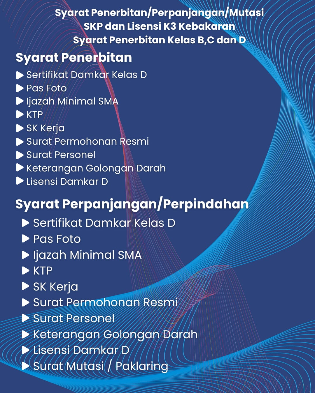 Syarat Penerbitan, Perpanjangan, dan Mutasi SKP & Lisensi K3 Kebakaran