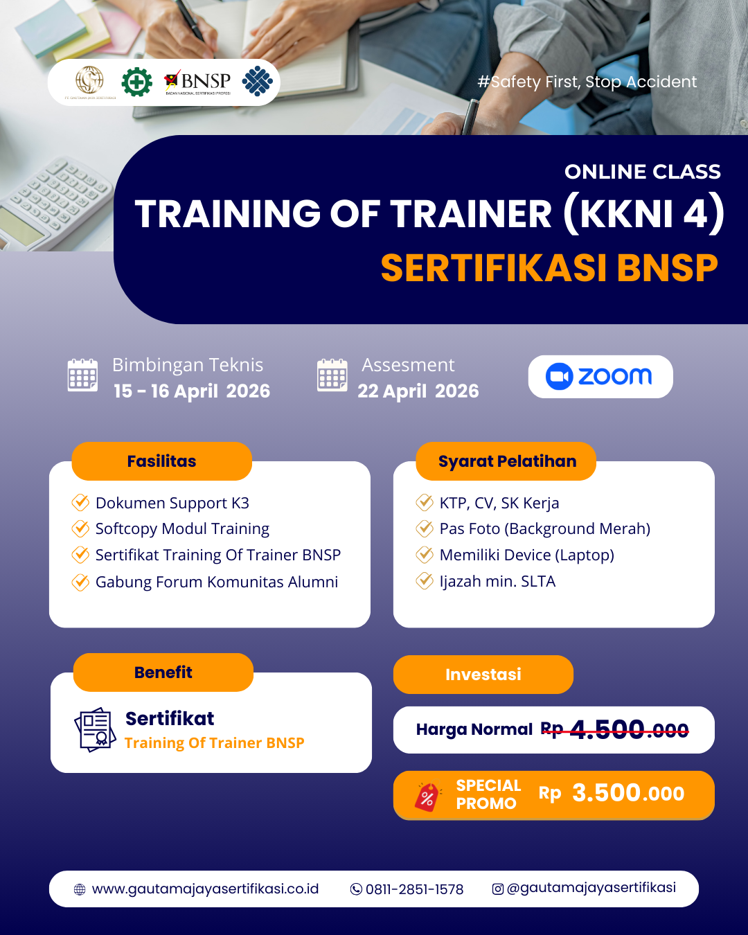 Training Of Trainer (KKNI 4) Sertifikasi BNSP