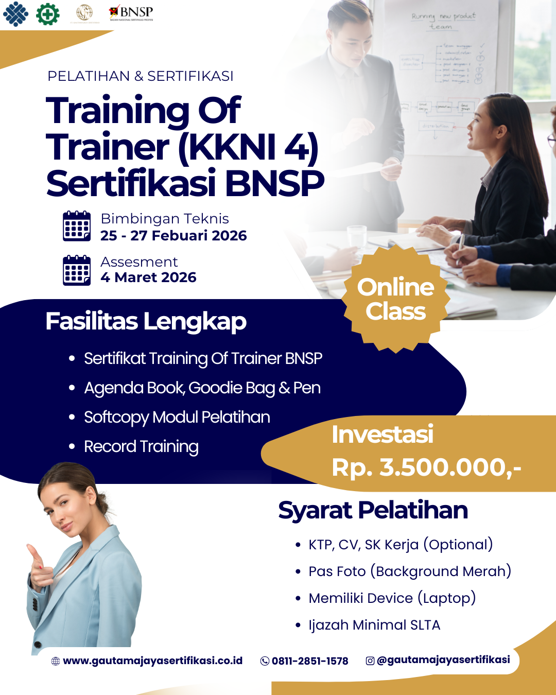 Training of Trainer (KKNI 4) Sertifikasi BNSP